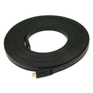  HDMI Cables Flat HDMI Cable,Std Spd,Black,35ft,24AWG 