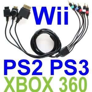  AV Audio Video Cable for Nintendo Wii, Xbox 360 