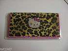 EMBROIDERED HELLO KITTY ON CHEETAH/LEOPAR​D FABRIC CHECKBOOK COVER 