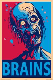 POSTER ~ ZOMBIES BRAINS Hungry Zombie TAVARES  