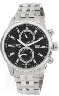 Invicta Mens Swiss Quartz Dual Time GMT Stainless Steel Bracelet Date 