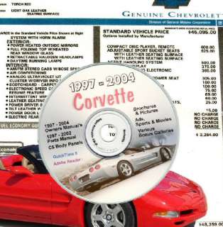 Corvette C5 Owner & Part Book 2000 2001 2002 2003 2004  