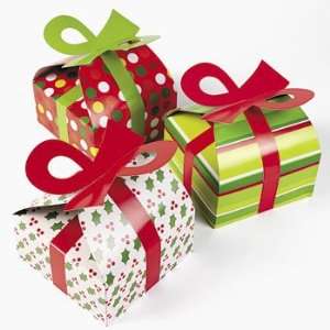 3D Christmas Gift Boxes With Bow   Party Favor & Goody Bags & Paper 