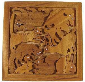 Zoo   Jigsaw Animals Wooden Puzzle Brain Teaser  