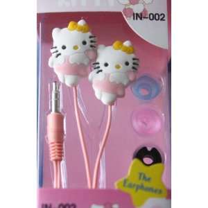  Koolshop 3D Angel Hello Kitty Silicone Stereo Earphones 