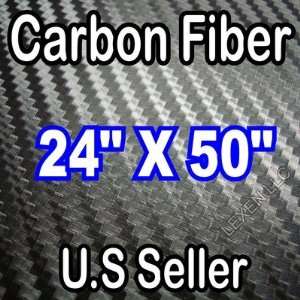 24 X 50 3D CARBON FIBER EXTERIOR WRAP SHEET VINYL DECAL JDM CAR NEW 