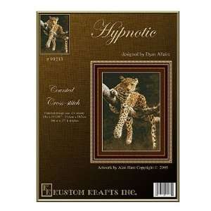  Hypnotic Leopard   Cross Stitch Pattern Arts, Crafts 