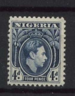 Nigeria 1944 SG#54a 4d Blue KGVI MNH #A137  