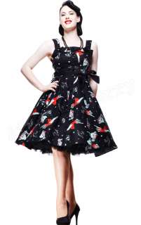 Hell Bunny Dolores 50s Rockabilly Dress Zombies Pin Up Tattoo Gothic 