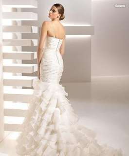 Gorgeous Ivory Mermaid Tiers Wedding Dresses Bridal Gown Size 2 28 New 