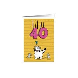  Happy Birthday to 40 Year Old   Number 40 falls on cat 