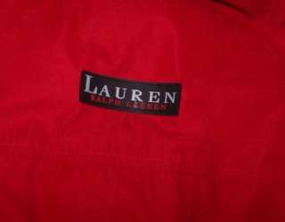 Lauren Ralph Lauren Red Drawstring Winter Windbreaker Ski Coat L 