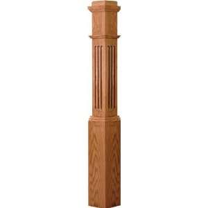  LJF 4091 Cherry Traditional Style Fluted Box Newel