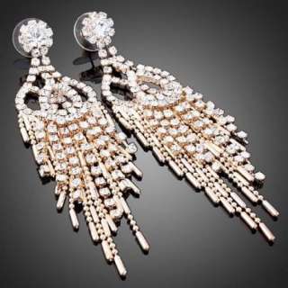 ARINNA Swarovski Crystal 18KGP Dangle bridal Earrings  