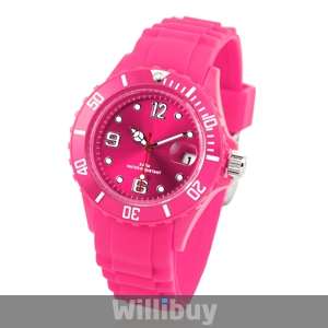 Silicon Calendar Watch Wristwatch Fashion + Ice Colorful U VS029 