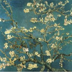 Vincent Van Gogh 27.5W by 27.5H  Rami di Mandorlo in fiore CANVAS 
