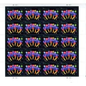    Neon Celebrate 20 x Forever Stamps Scot # 4502 