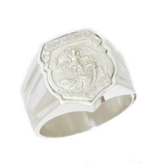 0925 Sterling Silver Saint Michael Ring