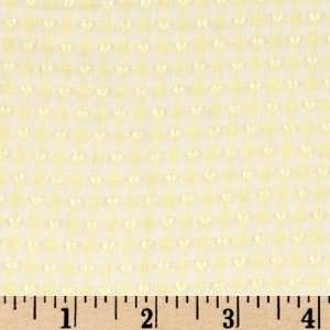  56 Wide Printed Cotton Swiss Dot Check Yellow Fabric By 