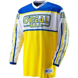   83 Mens MX/Off Road/Dirt Bike Motorcycle Jersey   Blue/Yellow / Large