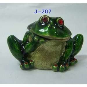  Thinking Frog Jewelry Trinket Box 2.5in X 1.7in X 2in Hin 