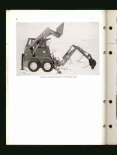 John Deere 170 Skid Steer 165 Backhoe Operators Manual  