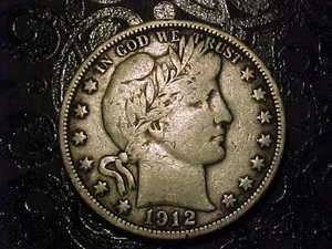 1912 D VF Barber Half Dollar Full Liberty Nice Coin #2  