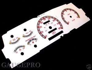 93 97 FORD RANGER WHITE FACE GAUGES in RED 94 95 96 MPH  