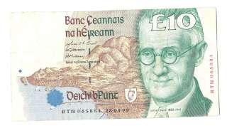 Ireland Rep. 10 Pounds 1999 VF Banknote P 76b  