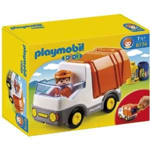  Playmobil 1.2.3 Recycling Truck 6774 Toys & Games