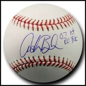   /Hand Signed Official Major League Baseball Inscribed 07 1st Rd Pick