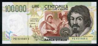 Italy 1994, 100000 Lire, P117b, UNC  