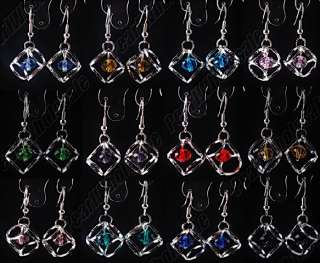 Wholesale 24 pairs Mix Crystal Glass earring P&P FREE  