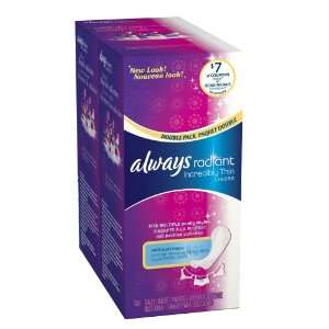 Always Radiant Incredibly Unscented Thin Liners, 128 Count 