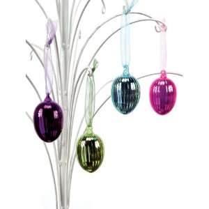  Club Pack of 36 Ribbed Vibrantly Colored Glass Easter Egg 