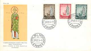 VATICAN CITY   1955 First Day Cover   200 202, St. Bartholomew  