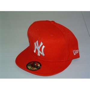  New York Yankees Red 59Fifty Hat Cap Sz 7 1/2 Sports 