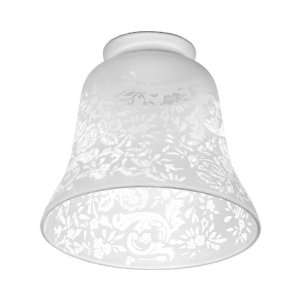  Etched Rose Pattern Shade With 2 1/4 Fitter.
