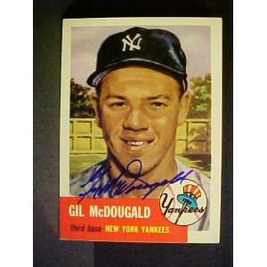 Gil McDougald New York Yankees #43 1953 Topps Archives Signed Baseball 