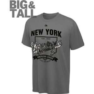  New York Yankees Big & Tall Grey Majestic Team Foil T 