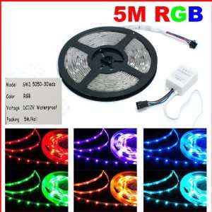 5M 150 LED 5050 SMD RGB Colorful Waterproof LED Light Strip 