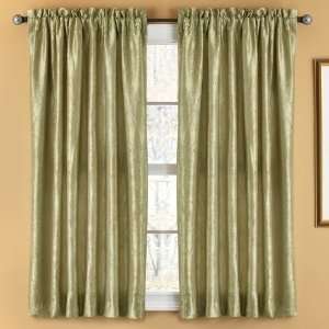  63 Aretha Crushed Faux Silk Window Panels in Sage