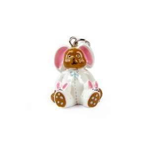  Roly Polys 3 D Hand Painted Resin Bear in Bunny Costume 