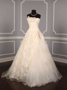 Vera Wang 111311 Freida Silk Tulle Strapless Couture Bridal Wedding 