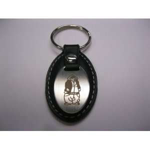 Kia Soul Oval Hamster Key Chain with Leather Backing Male image and 