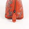 Authentic Bottega Veneta Red Woven Leather Comestic Bag  
