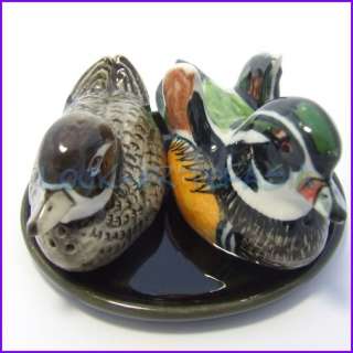 Art Gift Double Ducks Ceramic Tools Salt & Pepper Shaker  