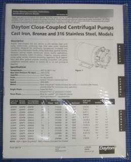 DAYTON Centrifugal Pump, 1/3 HP, 115/230V  