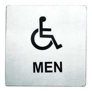  5 x 5 Men Accessible Sign Stainless Steel Office 