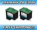2x Lexmark 26 10N0026 Color Printer Ink Cartridge X75